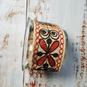 🎁 Orange & Brown Boho Velcro Bracelet